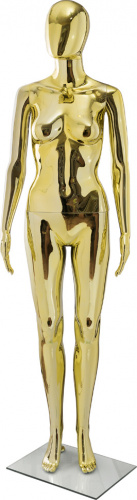 FE-10 gold/silver Манекен женский глянцевый без лица 175/82/60/86