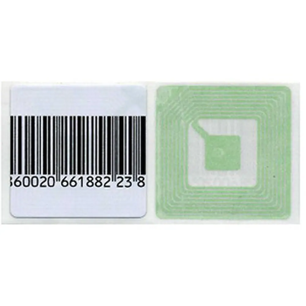 TC002(Label-40.barcode) Защитная РЧ этикетка с ложным штрих-кодом 40х40 мм (рулон 1000 шт.)