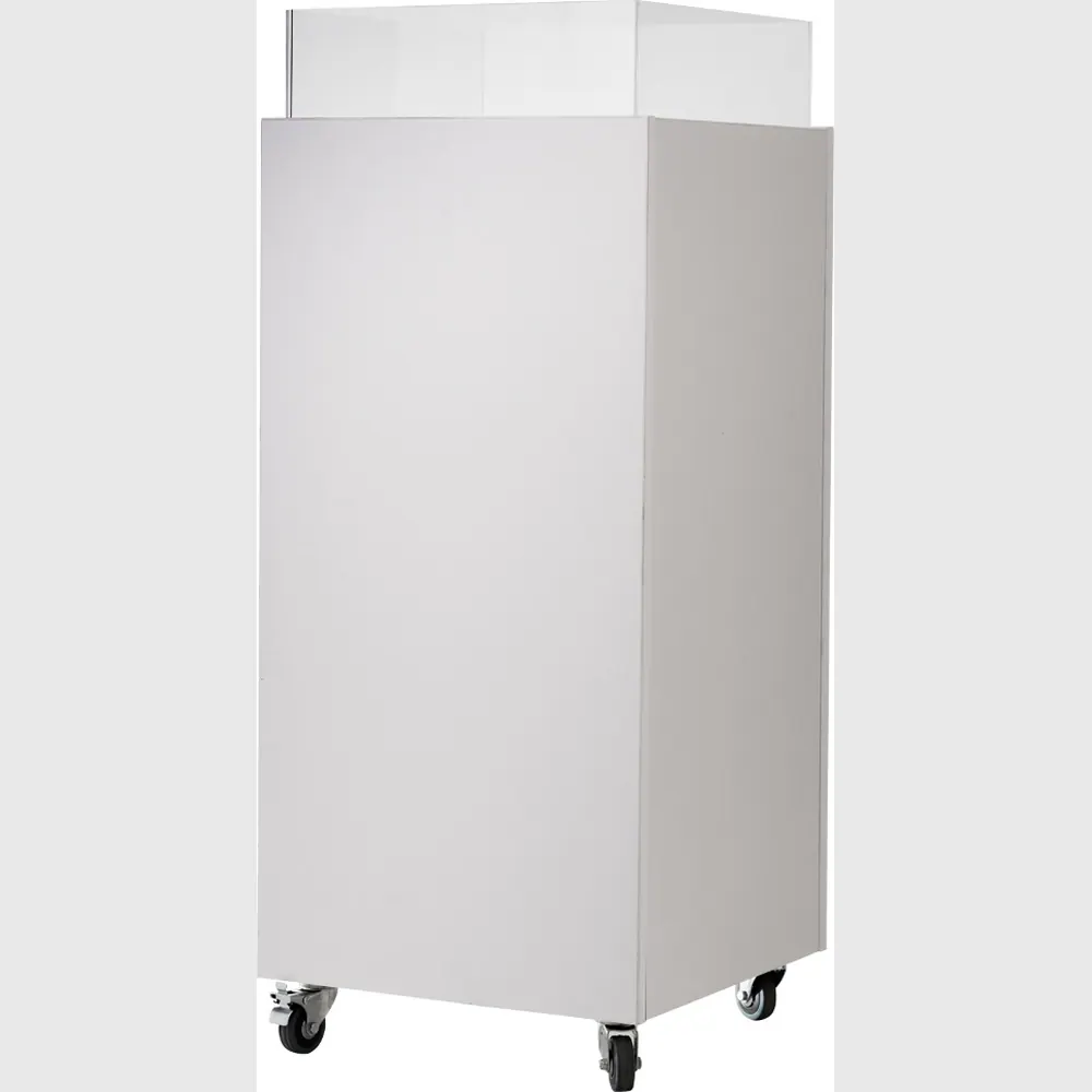 SBAdA-404080-К Куб декоративный с акриловыми бортиками,ЛДСП 16 мм,на колесах 400х400х800