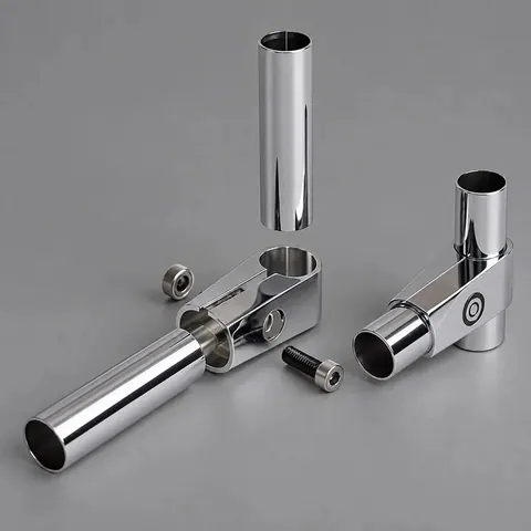 UNO-01 Chrome(R42M) Зажим хром для труб в 3-х направлениях