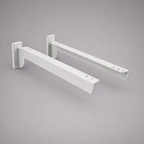 MW-SL7102-SX.L-250(2252) Кронштейн Белый под полку левый с двойным зацепом L=250 мм