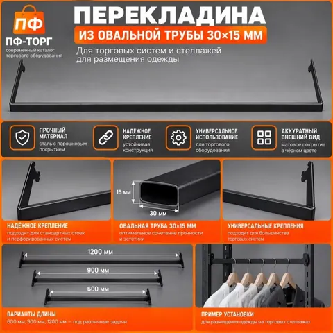 Вешало Базис на перфорацию П-обр. дистанционное L-1200 мм