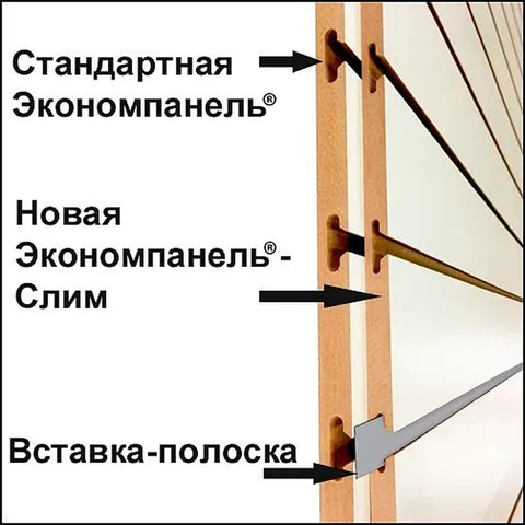 SMP-1224/100/23(13.3мм) Экономпанель (ШТРИХПАНЕЛЬ) вертикальная 2400*1200 мм 23 паза толщина 13,3 мм