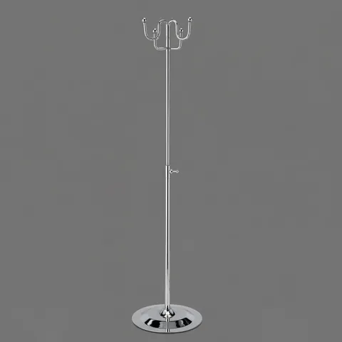 HRP730-GO-6(QXD-010) Стойка настольная под сумки с 4-мя крючками H=380-780mm, основание d170 mm