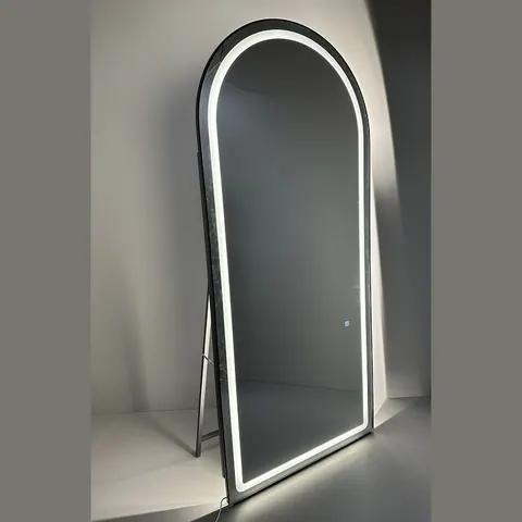 18080-Oval Зеркало напольное с LED подсветкой, два режима освещения, закругленная форма, 1800*800 мм