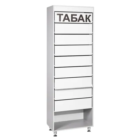 Шкаф сигаретный с полками (ЛДСП) по 10 толкателей (пушеров)