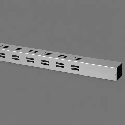 TPQ1-2400 Стойка Bazis 38x38 мм, с 4-х сторонней перфорацией, хром H=2400 mm