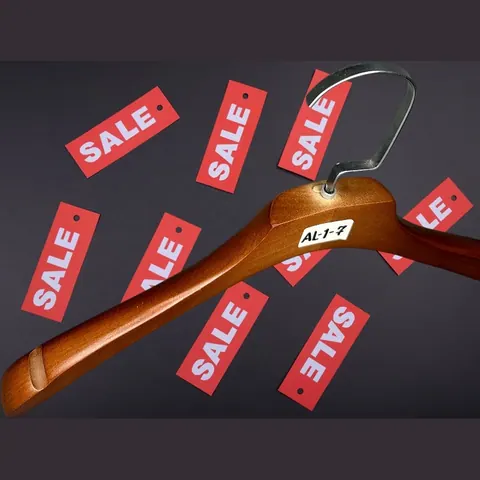 AL-1-7 sale Вешалка-плечики деревянная без перекладины L-380 мм
