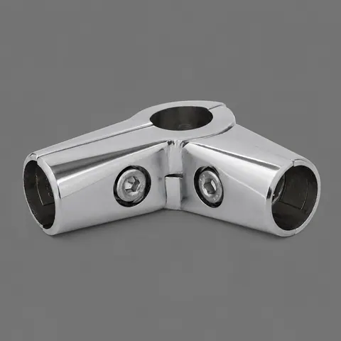 UNO-22 Chrome Зажим хром поворотный усиленный для труб в 4-х направлениях