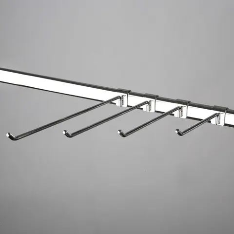 H001-150/5 Крючок на овальную трубу, L=150мм, d=5мм, хром
