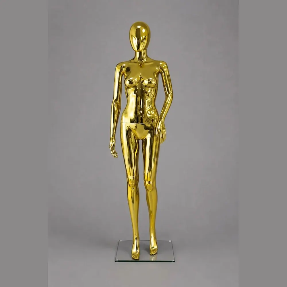 FE-3 gold/silver Манекен женский глянцевый без лица 175/82/60/86