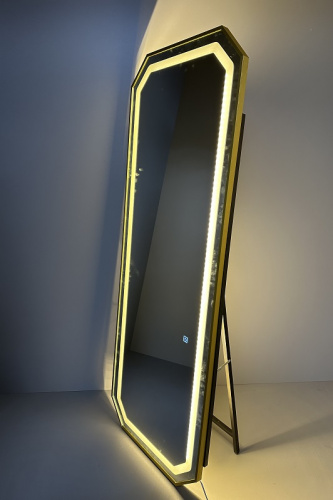 18080-PR Зеркало напольное с LED подсветкой, два режима освещения, восьмиугольная форма, 1800*800 мм