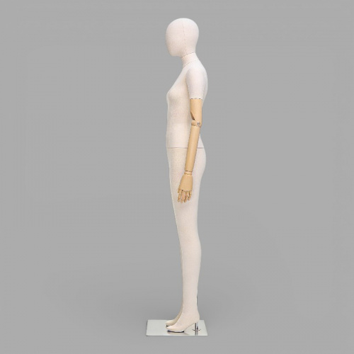NF-1F Манекен женский тканевый с деревянными руками