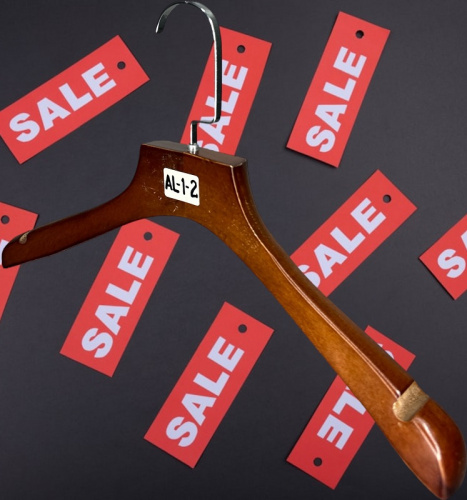 AL-1-2 sale Вешалка-плечики деревянная без перекладины L-380 мм