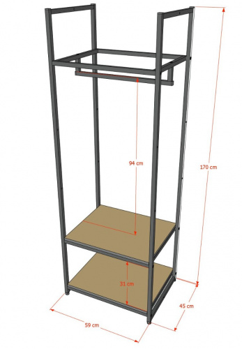 Стеллаж A1760-09