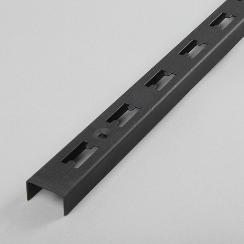 MB-2202 Профиль черный Canalina пристенный с перфорацией толщ.-1,5 мм, 29х17, L=2400 мм