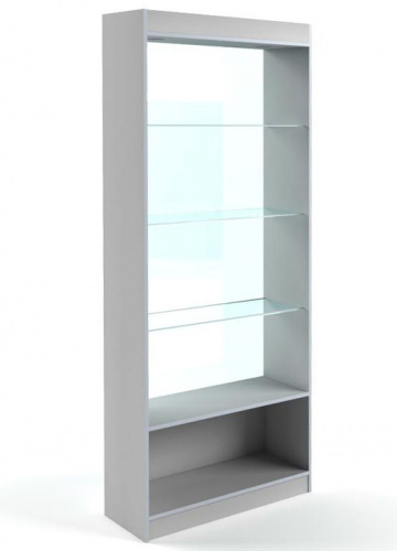 В-6-С Витрина торговая с стекляными полками без дверей задняя стенка Стекло