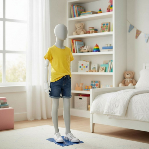 MA-32 Манекен детский матовый с деревянными руками