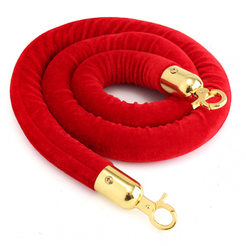 SW-R150 Канат КРАСНЫЙ бархатный с карабинами L-1500 мм