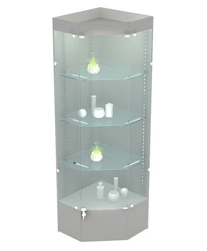 В-704 Витрина угловая стеклянная