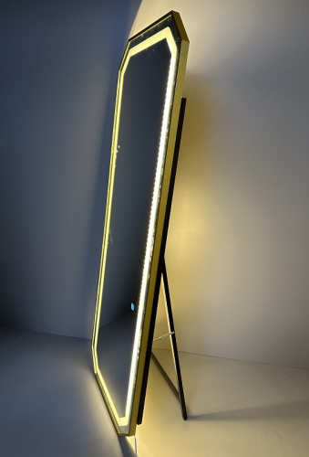 16060-PR Зеркало напольное с LED подсветкой, два режима освещения, восьмиугольная форма, 1600*600 мм