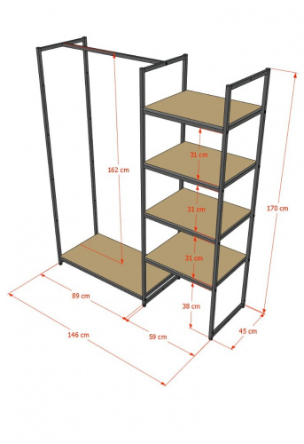 Стеллаж АС-01(КД1701)