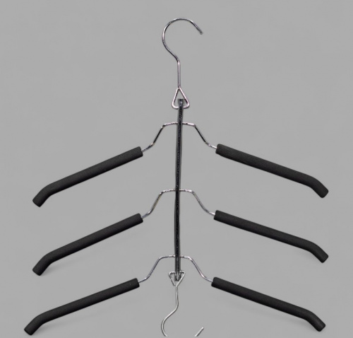 H47-3 Вешалка для одежды в поролоновой оболочке 3-х ярусная 