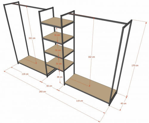 Стеллаж КД-1704