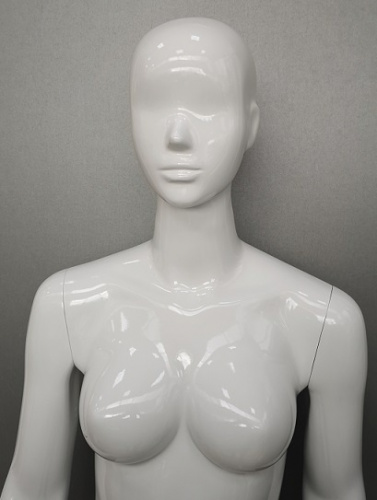 K41+F4 Манекен женский глянцевый с имитацией лица, стекловолокно 190/89/65/93