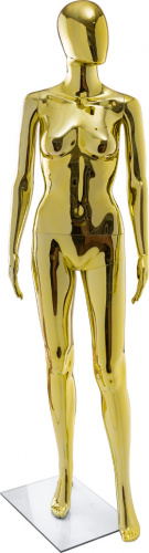 FE-5 gold/silver Манекен женский глянцевый без лица 175/82/60/86