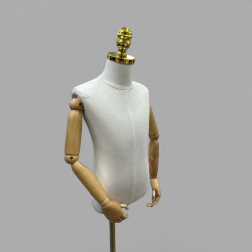 PBM-01 Манекен порт-демонстр. детский без головы на металл. квадрат. подставке, шарнирные руки