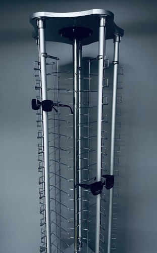 HG416.64 Стойка напольная для демонстрации очков с замками на 64 места Н=190 см