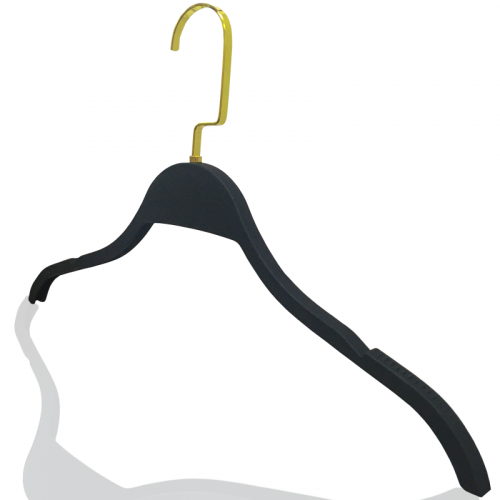 SM-02*GC-B/W Вешалка-плечики без перекладины, пластик с виниловым напылением (soft-touch) L-410 мм