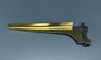 MG-SL7102-DX-250 Кронштейн золотистый под полку правый с двойным зацепом L=250 мм