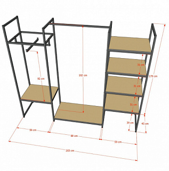 Стеллаж АС-06(КД1707)