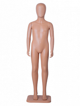 B1RU(MKn-01) Манекен детский пластиковый, безликий, рост 1300 мм, 65х56х69 см