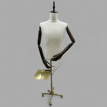 PPM-01 Манекен порт-демонстр. мужской без головы, с металл. держателями обуви и брюк, шарнирные руки