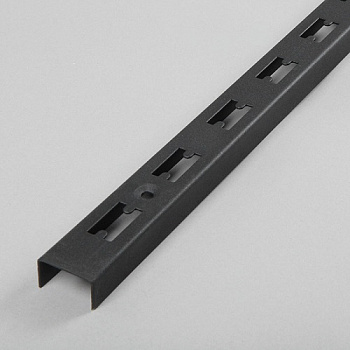 MB-2202 Профиль черный Canalina пристенный с перфорацией толщ.-1,5 мм, 29х17, L=2400 мм