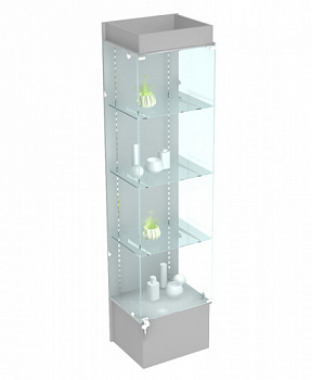 В-801 витрина стеклянная 2000х500х400