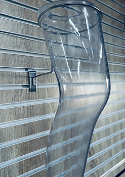 H-301.1 Манекен ноги женской для чулок и колготок, пластик прозрачный H-82 см