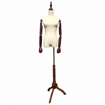D-4-2 Манекен порт-демонстр. женский на деревянной треноге, шарнирные руки (дерево)