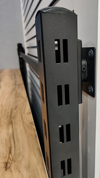 MB-3815 Стойка черная Bazis 38х38 мм, с 4-х сторонней перфорацией H=1500 mm