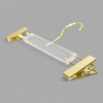 TM-95 Вешалка из оргстекла с зажимами для брюк и юбок L-320 мм