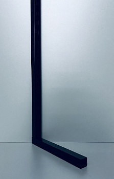 MB-3824/3877 Стойка с ножкой сварная черная Bazis 38х38 мм, с 4-х сторонней перфорацией H=2400 mm