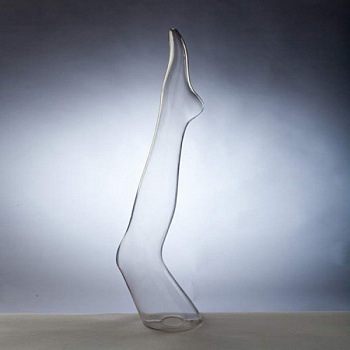 H-301(T-1A) Манекен ноги женской с подставкой для чулок и колготок, пластик прозрачный H-74 см