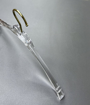 TM-22 Вешалка-плечики для одежды из оргстекла без перекладины L-385 мм