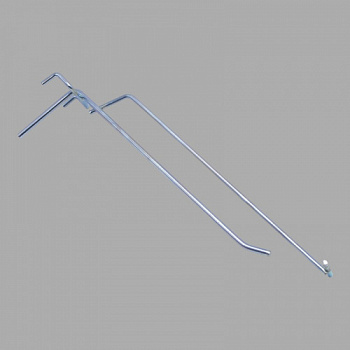 FG325-200 Крючок одинарный на решетку с ценникодержателем 200 мм, d.5мм,(без кармана) 