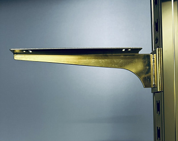 MG-SL7103-DX-300 Кронштейн золотистый под полку правый с двойным зацепом L=300 мм