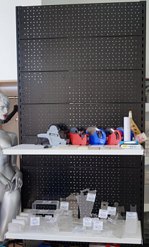 StaV Black Стеллаж перфорированный H-2400 мм, глубина основания 500 мм, чёрного цвета 