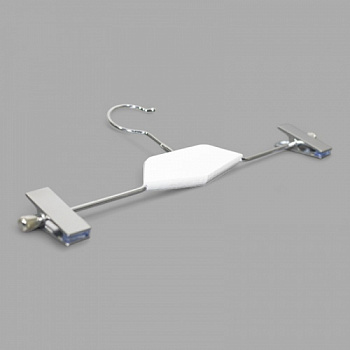 SHL030 Color Вешалка с зажимами для брюк и юбок с деревянной вставкой